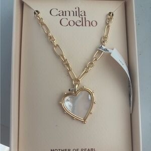 Camila Coelho Gold Heart Necklace